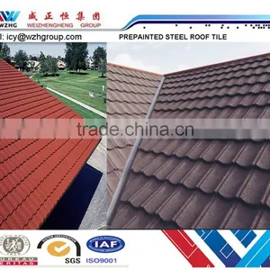 Stone Coated Roof Sheet, Purple/wine Red/green/black Roof Tile for Prefab Houses, Villas thumbnail-4