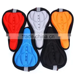 Bike Seat Cover 3D Memory Sponge Saddle Anti-slip Air-permeable Pad Cycling Cushion With Reflective Stripe Bicycle Accessories thumbnail-3