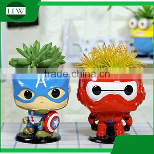 Wholesale Cheap Creative Handwork Cartoon The Avengers Ceramic Garden Flower Pot thumbnail-2
