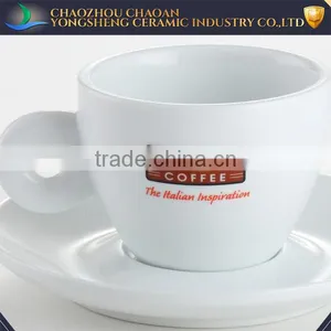 Wholesale Factory Ceramic Cup and Sauser Coffee Set With Custom Logo thumbnail-2