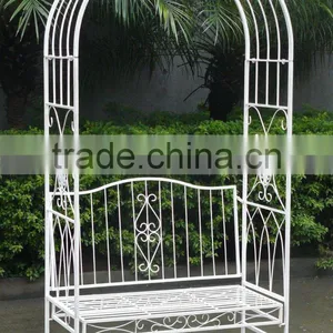 Vintage Style Anti White Garden Wedding Arch thumbnail-2