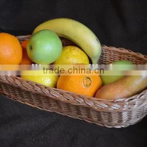 Long Bread Basket, Small Wicker Basket, Handmade Willow Fruit Basket, Table Centerpiece Basket, Small Wicker Storage Basket thumbnail-2