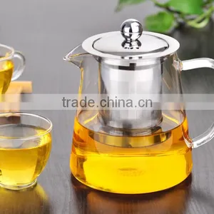 Hand Blown Glass Teapot Stainless Steel Infuser & Glass Lid Teapot Kettle Coffee thumbnail-6