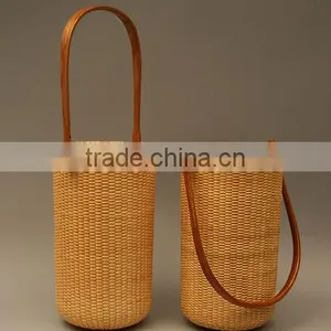 Bamboo Ice Bucket Bamboo Wine Colder With Glass Inside thumbnail-1