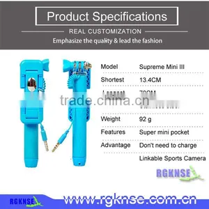 Wholesale Foldable Mini Wired Monopod thumbnail-1