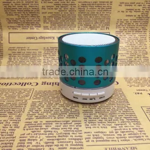 Round Hole Wireless Small Mobile Phone Bluetooth Speakers Subwoofer TF Card Speaker Hands-free Speaker With LED FM thumbnail-3