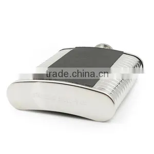 High Quality 4 to 7 oz Black Twill Leather Hip Flask Accept OEM thumbnail-6