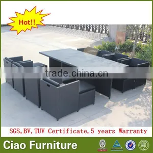 Home Garden 8 Seater Dining Furniture Cube Table and Chair thumbnail-1