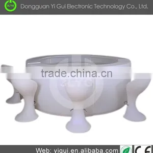 Modern Design Bar Stool White Back Furniture Led Table Bar Set for Sale thumbnail-1