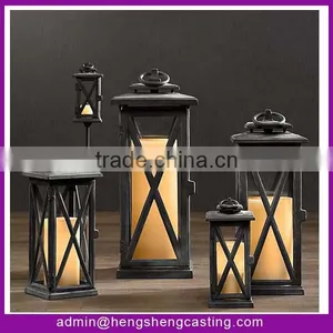 Cast Iron Material Garden Latern Candle Lantern thumbnail-1
