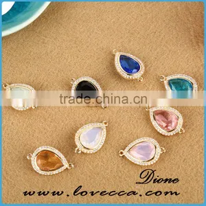 Colored Clear Gold Plated Glass Stone Jewelry , Glass Stone for Earrings thumbnail-1