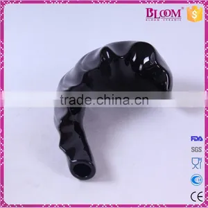 Antique Glazed Ceramic Black Decoration Vase thumbnail-5