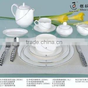 14PCS Bone China Flower Surface Ceramic Dinnerware Tableware Set thumbnail-1