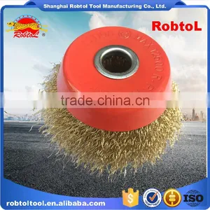 5" Steel Wire Cup Brush Wheel Twist Knot Crimped Bowl Disc Abrasive Round Grinding Cheaning Brush thumbnail-3