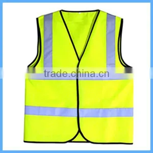 High Visibility Fluorescent Reflective Safety Vest With Fluorescent Strip thumbnail-1