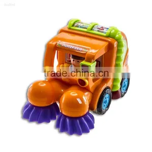 Push and Go Friction Powered Car Toys for Boys - Street Sweeper Truck, Cement Mixer Truck, Harvester Toy Truck thumbnail-4