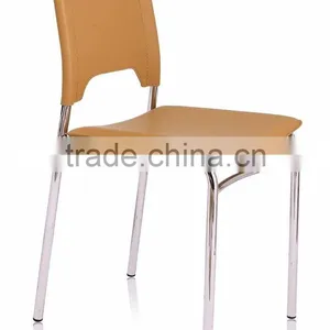 Restaurant Design White Leather Modern Dining Chair, Side Chair, Coffee Chair thumbnail-4