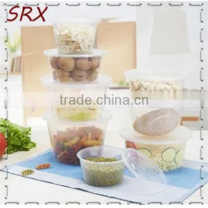 Custom Disposable 300ml 500ml 800ml 1000ml 1750ml Large Clear Plastic PP Round Bowls With Lid thumbnail-1