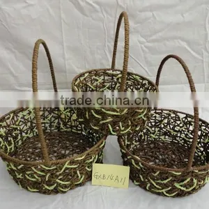 Decorative Iron Wire Basket With Paper Rope thumbnail-2