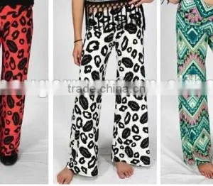 Plus Size Adult/child Wide Legs Yoga Long Pants, Wholesale Kids Palazzo Pants , Unique Print Palazzo Pants thumbnail-1