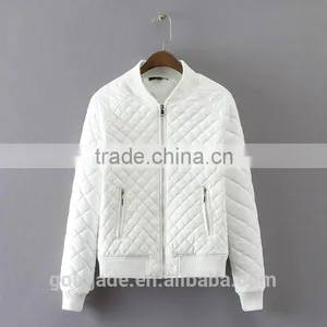 Custom Design Women Nylon Winter Bomber Jacket Custom Logo Quilted Bomber Jacket For Women thumbnail-6