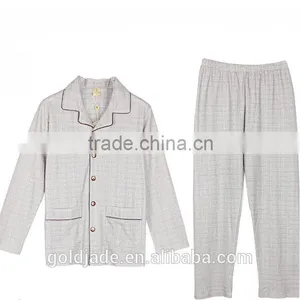 100% Cotton Kintted Fabric Men Sleepwear Sets Man Nightclothes Homewear Pajama Sleepwear thumbnail-6