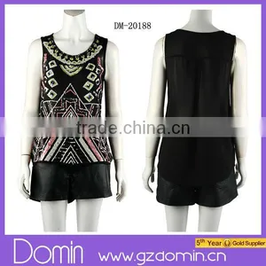 2014 Women Clothing Custom Sequin Blouse Ladies Blouses & Tops thumbnail-1