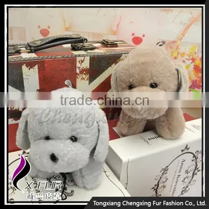 CX-R-53 Wholesale In Stock Cute Toy Real Fur Keychain Hang Decorations For Bag thumbnail-2