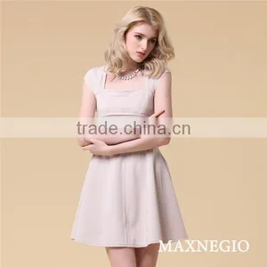 100% Cotton Loose Fashion Designer Korean Fashion A Line Lace Evening Dress thumbnail-3