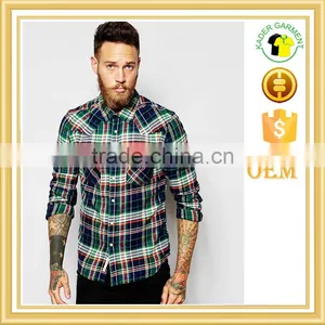 Chinese Manufacture Mens Stylish Check Shirt Bulk Sale thumbnail-1
