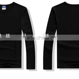 Wholesale Plain Cheap Custom t Shirt Printing Long Sleeve Blank T Shirts thumbnail-3