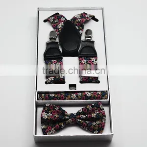 High Quality Bow Tie With Hanky and Suspenders Gift Box Sets thumbnail-2