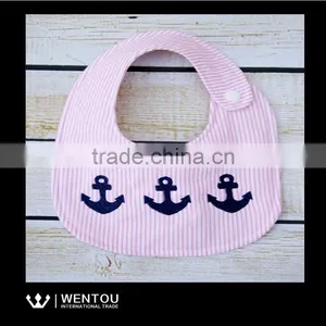 New Arrival Embroidered Seersucker Disposable Baby Bib thumbnail-3