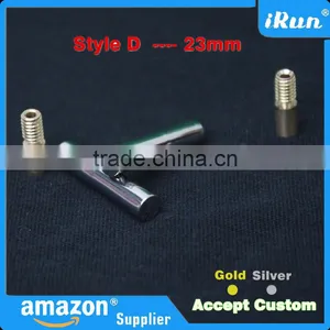 Gold/Silver 23mm Shoelaces Laces Cylindrical Aglets For Mids & Lows Trainers - Metal Aglets Shoe Laces Tips Replacement thumbnail-3