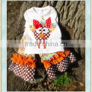 Ibear Baby Girls Clothing Set Boutique Thanksgiving Hotsale China Yiwu Girls Clothing Sets Ruffle Wonder Kids Clothing Sets thumbnail-3