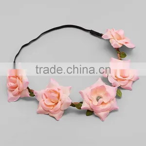 Newest Style Light Pink Ombre Roses Flower Headband For Girl Baby Girl Crown Headband Children Accessories A-NP-HA905-210 thumbnail-1