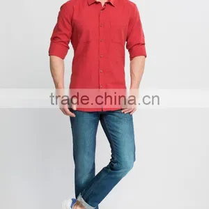 Pink Solid Super Skinny Long Sleeve Buttonless Shirt thumbnail-3