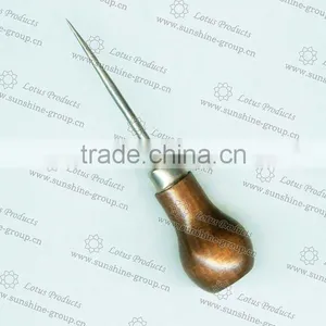 Safety Hand Tools Wooden Handle Straight Needle Sewing Awl Stainless Steel Awl thumbnail-1