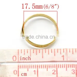 Brass Tone Adjustable Rings Blanks Round Cabochon Ring Setting thumbnail-2