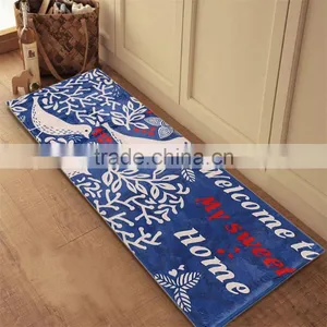 2017 High Quality Lovely Durable Home Bedroom Washable Carpet Bird Pattern Skid Resistance Water Absorption Bathroom Floor Mat thumbnail-3