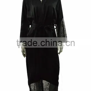 High Quality Black Lace Robe thumbnail-1
