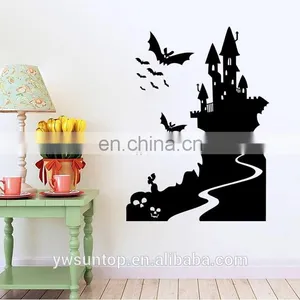 Halloween Theme Castle and Bat Window/Wall Sticker Halloween Decoration Home Decoration thumbnail-1