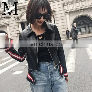 Hot Selling Real Sheep Skin Hood Coat Original Leather Jacket thumbnail-2