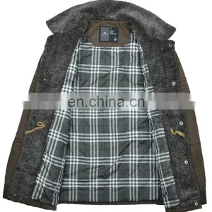 Latest Mens Winter Thick Padded Stylish Denim Jacket With Fur Collar thumbnail-2