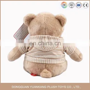 High Quality Stuffed Teddy Bear Soft Toys With Custom Logo Clothes/plush Teddy Bear in Hoodie thumbnail-3