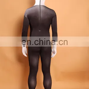 Slender Man Business Costume Adult/Teen Spandex Bodysuit Zentai Halloween Fancy Dress thumbnail-3