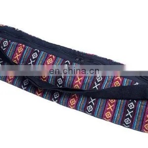 Handmade Yoga Mat Bag Totes Crossbody Bags Zipper With Cotton Lining Ethnic Hand Work Yoga Bag Mat Thai Ikat Cotton Wholesale thumbnail-4