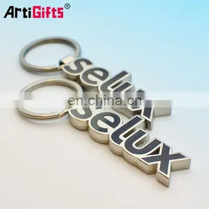 No Minimum Customize Handmade Sublimation Metal Alphabet Letters Keychain thumbnail-4