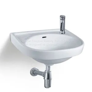 Factory Diretly Ceramics Wall Hung Small Size Corner Bathroom Wall Mounted Washing Hand Sink thumbnail-2