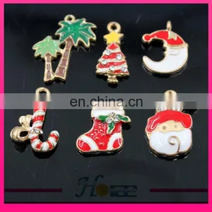 Hma004 Christmas Hat Santa Sock Pendant Rhinestone Pendant for Christmas thumbnail-1